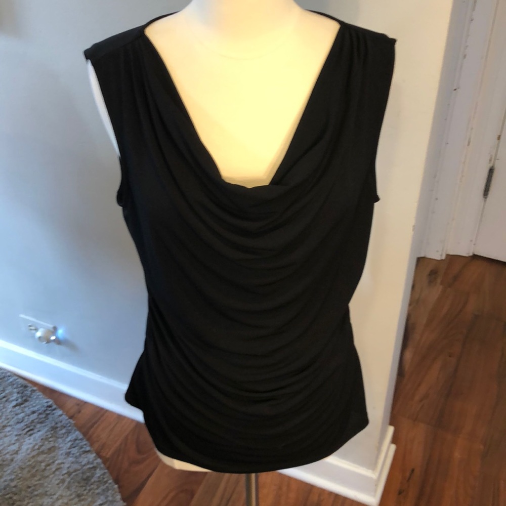 Ann Taylor Sleeveless Drape neck Blouse